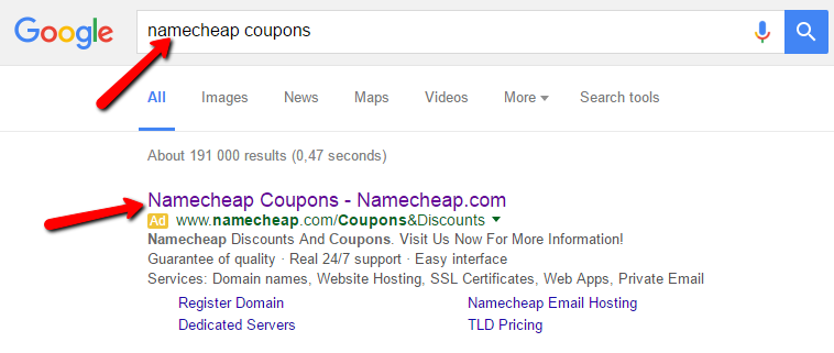 domain coupons